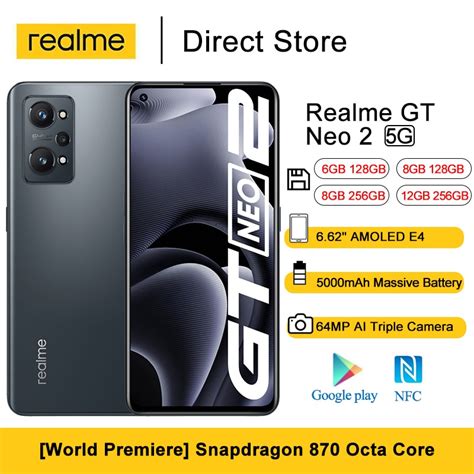 Realme Tel Fono Inteligente Gt Neo G M Vil Con Nfc Pantalla Fhd De