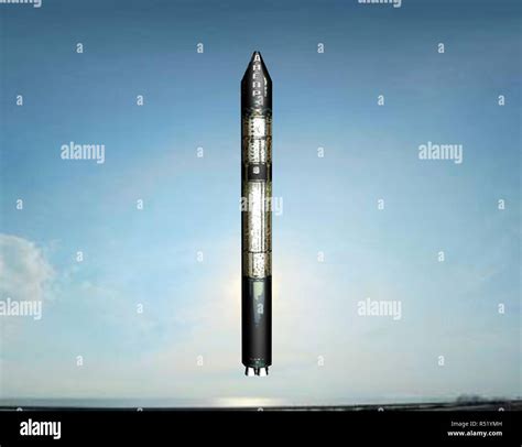 Intercontinental Ballistic Missile At Take Off Stock Photo Alamy