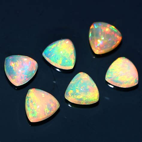 Colorful Untreated Opal Cabochon Loose Natural White Opal Gemstone