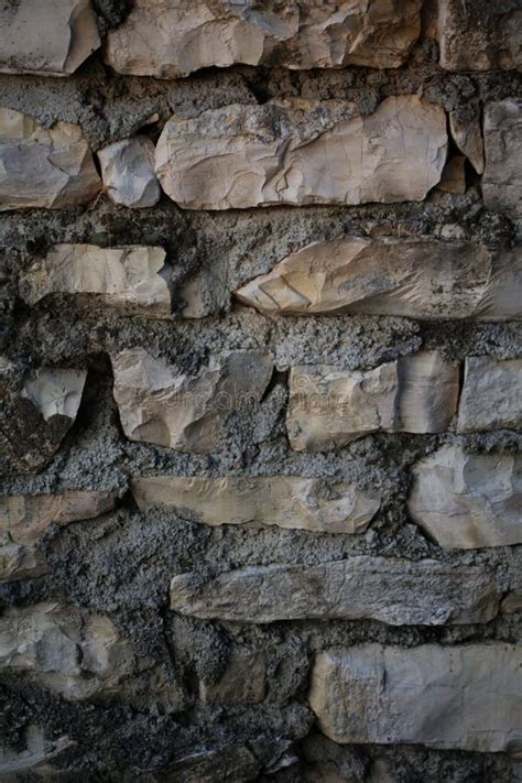 Muro De Pedra De Vinte Anos Na Aldeia Grega Castrista Abandonada Foto