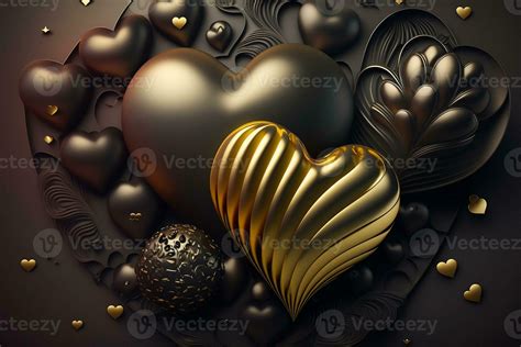 Valentine day background illustration. 3D background for banner, flyer ...