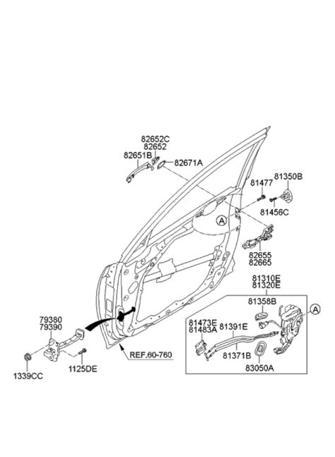 826512T021 Genuine Kia Door Outside Handle Assembly