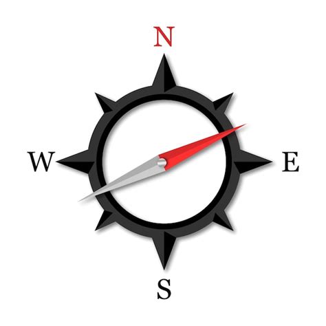 Premium Vector | Compass compass with north south east and west ...