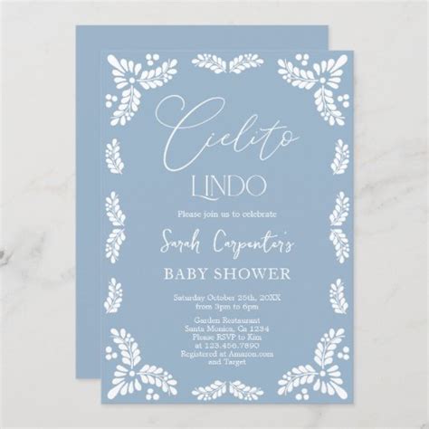 Cielito Lindo Papel Picado Baby Shower Boy Invitation Zazzle