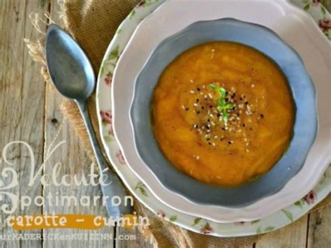 Velouté de potimarron carotte cumin et gomasio Recette par kaderick