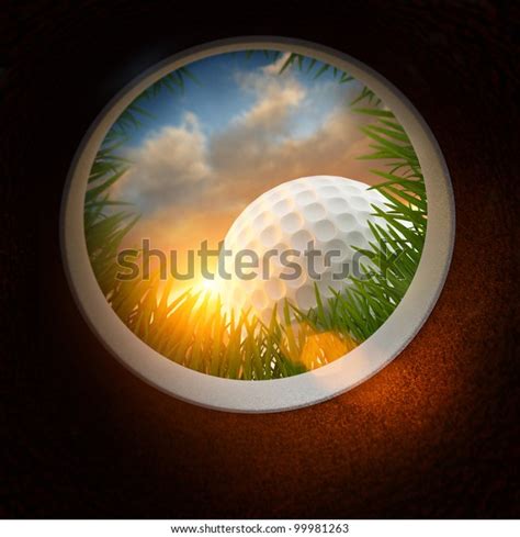 Golf Ball Hole Inside Hole Stock Photo Edit Now 99981263