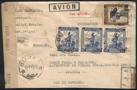 Stamp Auction Belgian Congo Postal History Auction 117 THE