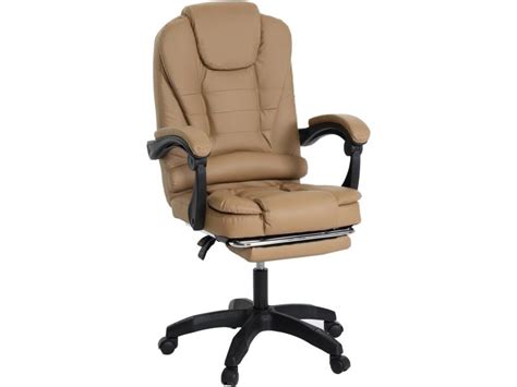 Fauteuil De Bureau Pivotante Avec Repose Pieds Et Coussin Extensible