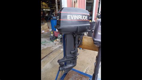 M Used Evinrude E Rcos Hp Stroke Tiller Outboard Boat