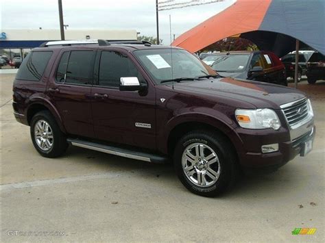 2008 Dark Cherry Metallic Ford Explorer Limited 88576794 Photo 6 Car Color