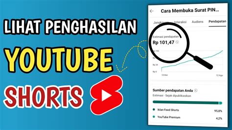 Cara Melihat Penghasilan Youtube Shorts Youtube