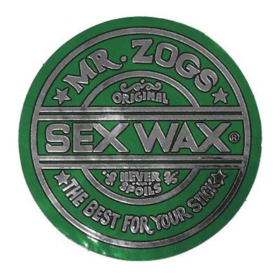 Mr Zoggs Sex Wax Sticker CIRCULAR METALLIC GREEN Original Surf Surfing EBay