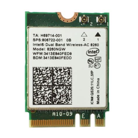 Intel Dual Band Ac Ngw Ac Wifi Wlan Card Bluetooth