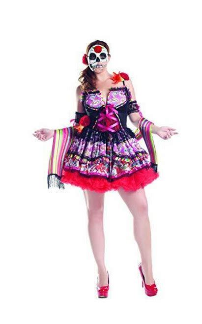 Party King Day Of The Dead Senorita Plus Size Womens Halloween Costume