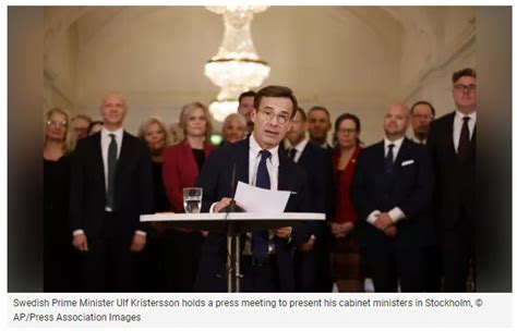 New Swedish PM presents three-party centre-right government ...