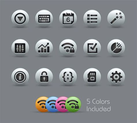 Social Communications Icons Pearly Series Stock Vector Image By