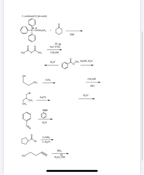 Solved 3 Draw The Major Products For The Following