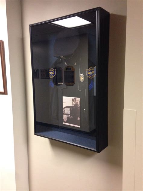 Police Uniform Shadow Box Shadow Box Display Case Shadow Box Shadow