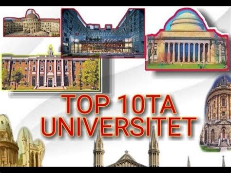 DUNYONING TOP 10 UNIVERSITETLARI 2020 WORLD UNIVERSITY RANKINGS 2020