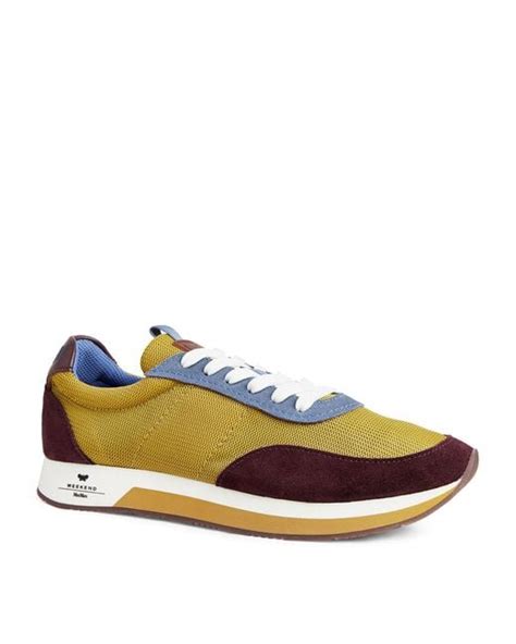 Weekend By Maxmara Technical Mesh Low Top Sneakers In Yellow Lyst