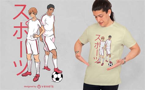 Soccer Anime Boys T Shirt Design Vector Download