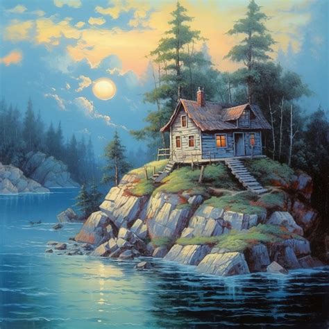 Solve Lakeside Cabin Jigsaw Puzzle Online With Pieces