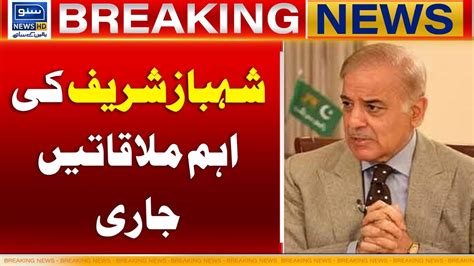 Shehbaz Sharif Important Meetings Suno News Hd Youtube