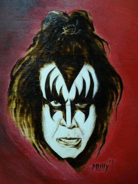 Gene Simmons Woodburning By Mully Original Art