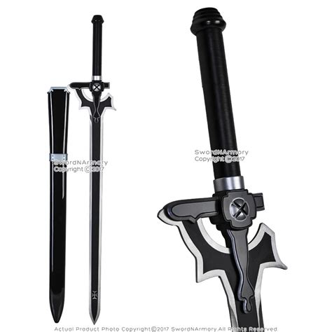 43” Sao Replica Sword Art Online Kirito Elucidator Anime W Scabbard