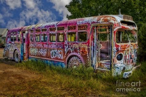 Haunted Graffiti Bus Art Photograph by Susan Candelario