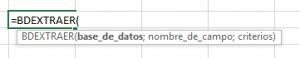 Función BDEXTRAER Funciones De Base De Datos En Excel Excel Intermedio