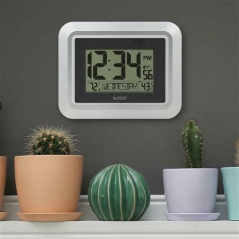 La Crosse Technology Atomic Digital Wall Clock With Indoor Outdoor Temperature NEW, 1 unit - Kroger