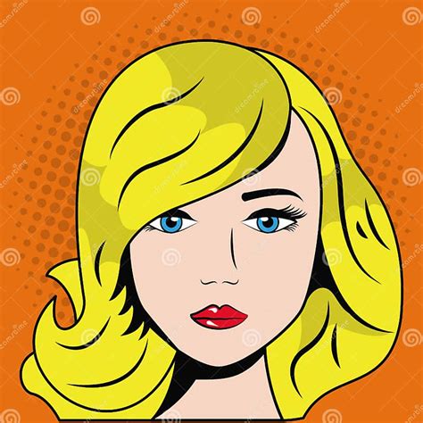 Blonde Woman Pop Art Comic Stock Vector Illustration Of Comicbook