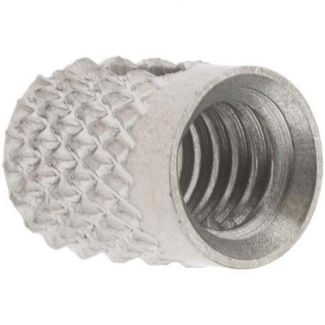 E Z LOK 8 32 UNC Stainless Steel Flush Press Fit Threaded Insert For