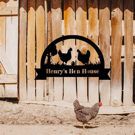 Custom Chicken Farm Metal Sign Hen House Sign Metal Chicken Coop Sign