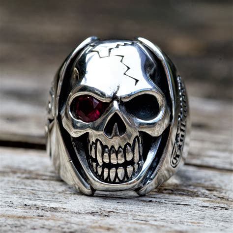 G R 020 Sterling Silver Skull Rings Silver Skull Ring Skull Ring