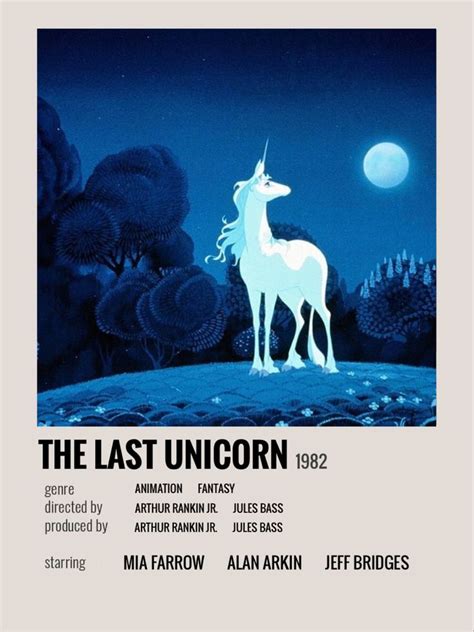 the last unicorn minimalist poster | The last unicorn movie, Old disney ...