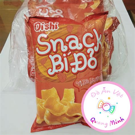 Mua Bim Bim Oishi Snack Bí đỏ Vị Bò Nướng Gói Siêu To Khổng Lồ 68 G