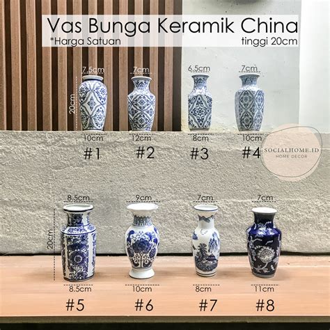 Jual Vas Bunga Keramik Porcelain China Putih Vas Imlek CNY Tinggi 20