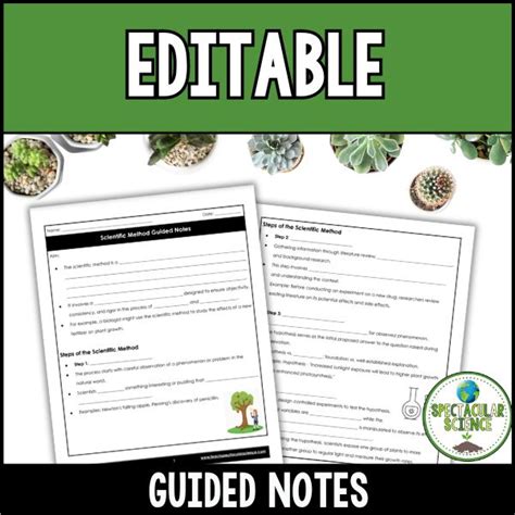 Scientific Method Presentation Guided Notes Spectacular Science