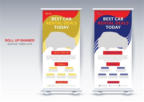 Premium Vector Modern Rent Car Business Rollup Banner Design Template