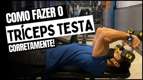 Como fazer o Tríceps testa halteres corretamente YouTube