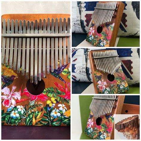 New Kalimba 17 Keys Thumb Piano Beautiful Flowers And Birds Etsy