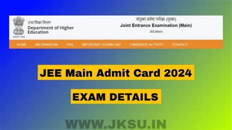 Jee Main Session 2 Admit Card 2024 Exam Schedule Download Hall