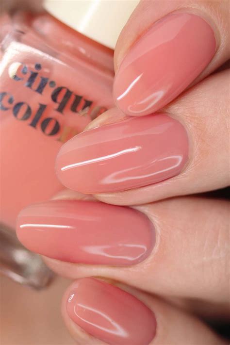 Sheer Coral Pink Jelly Nail Polish Cirque Colors Peach Jelly Nail