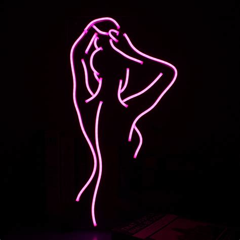 Sexy Womans Back Custom Neon Lights Sign Figure Etsy