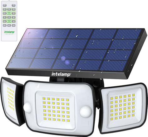 Intelamp Solar Security Lights Motion Sensor LED Solar Lights Outdoor