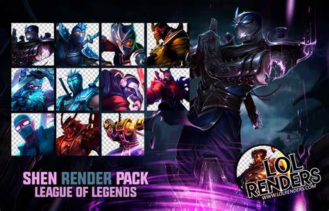 League Of Legends Shen Render Pack By Viciousblue On Deviantart