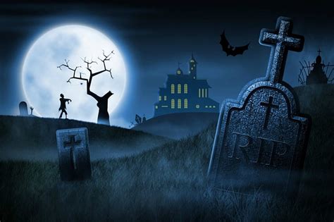 Halloween Graveyard Wallpaper Hd