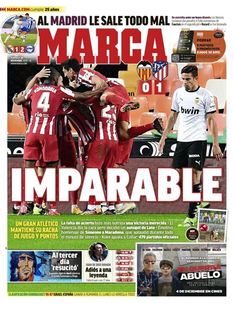 La Portada Del Diario Marca 29 11 2020